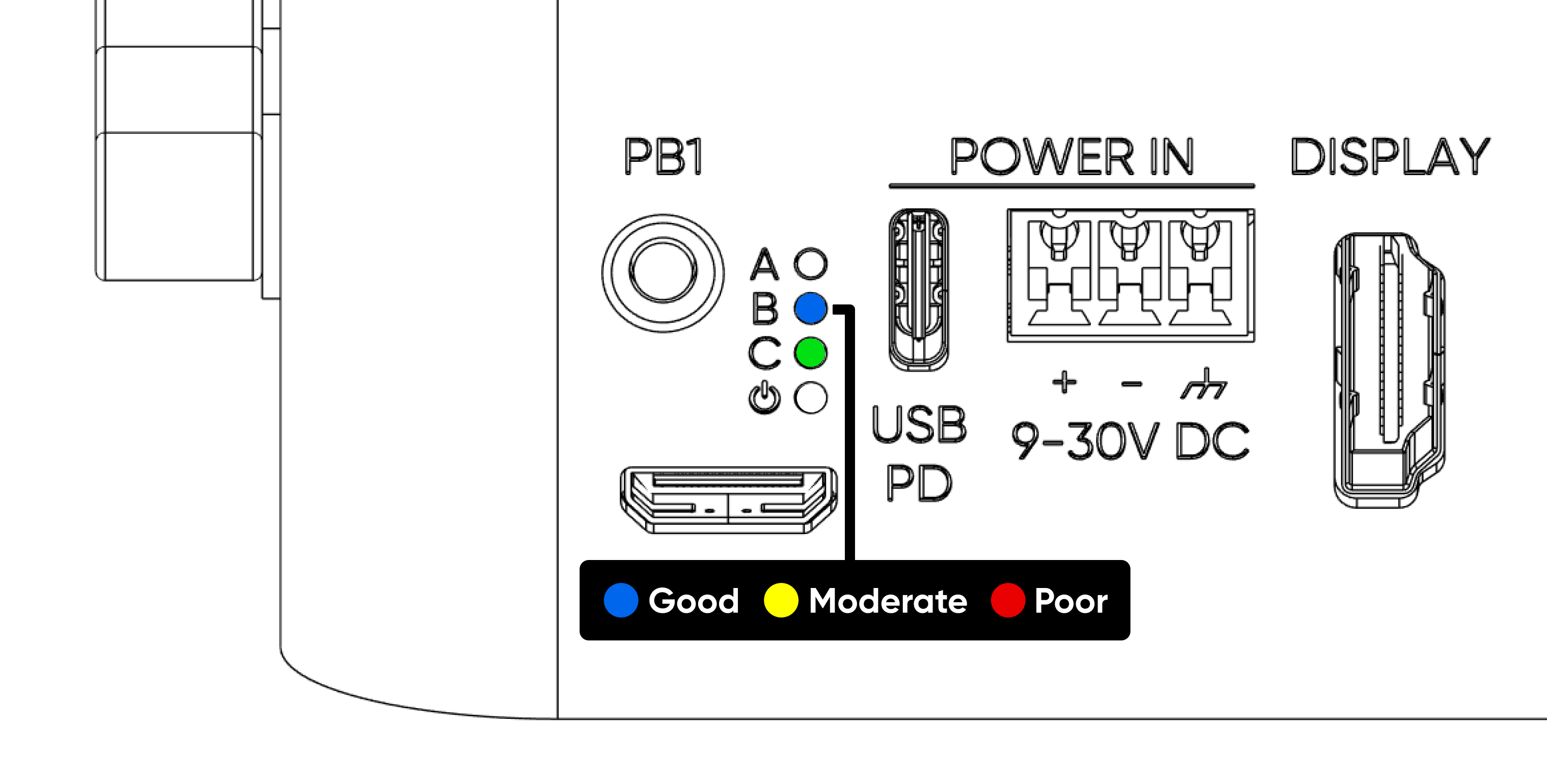 ALPON X4 front-panel LEDs after first boot, with Power white and Status green