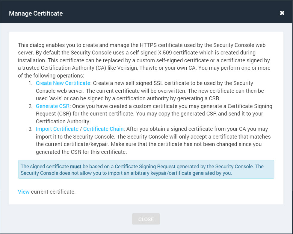 x 509 generate pair key Console the Security Managing