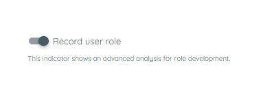 Activate the Record User Role switch
