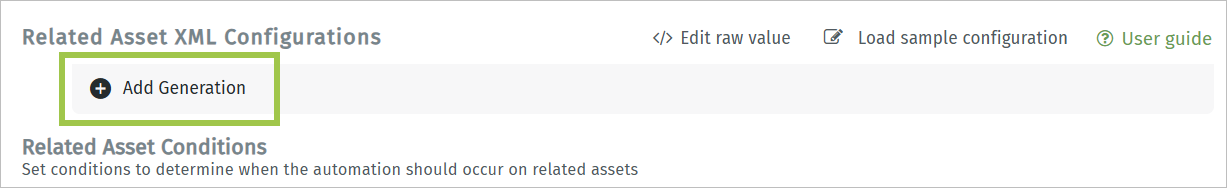 Add a related asset generation