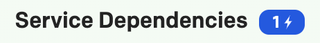 Service dependencies indicator