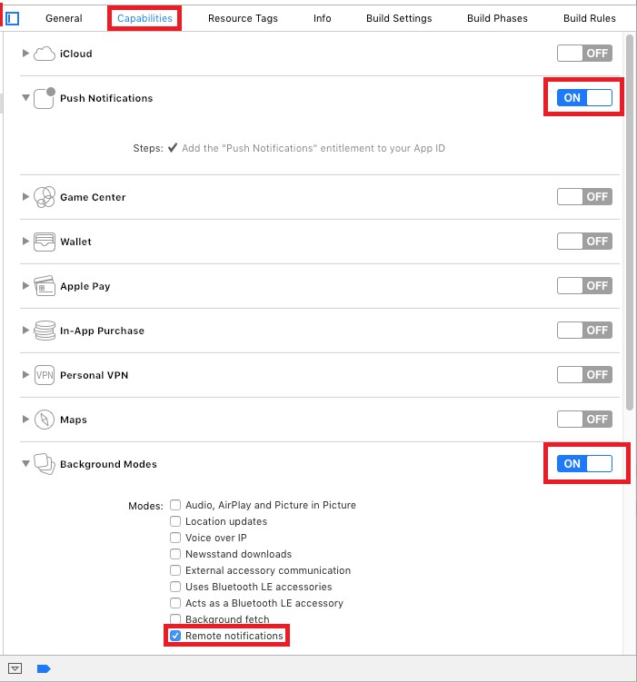 capabilities.jpeg Enable Push Notification & background modes