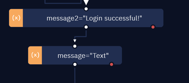 Two variables containing some text in the workflow