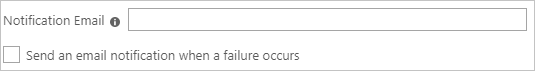 The notification email and provisioning status settings.