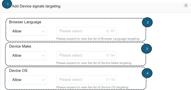**Add Device Signals targeting**