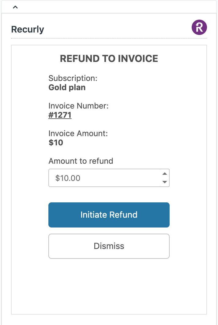 Refund a subscription.