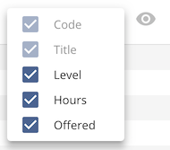 Figure 18. The column select pop-up visible in the two-column view.