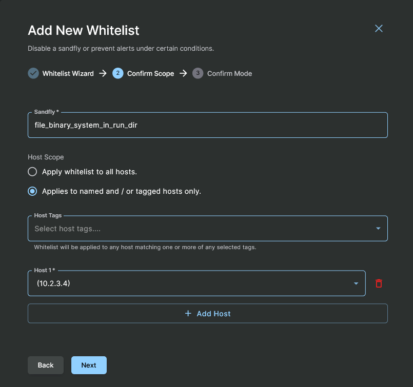 Add New Whitelist - Scoped by Host