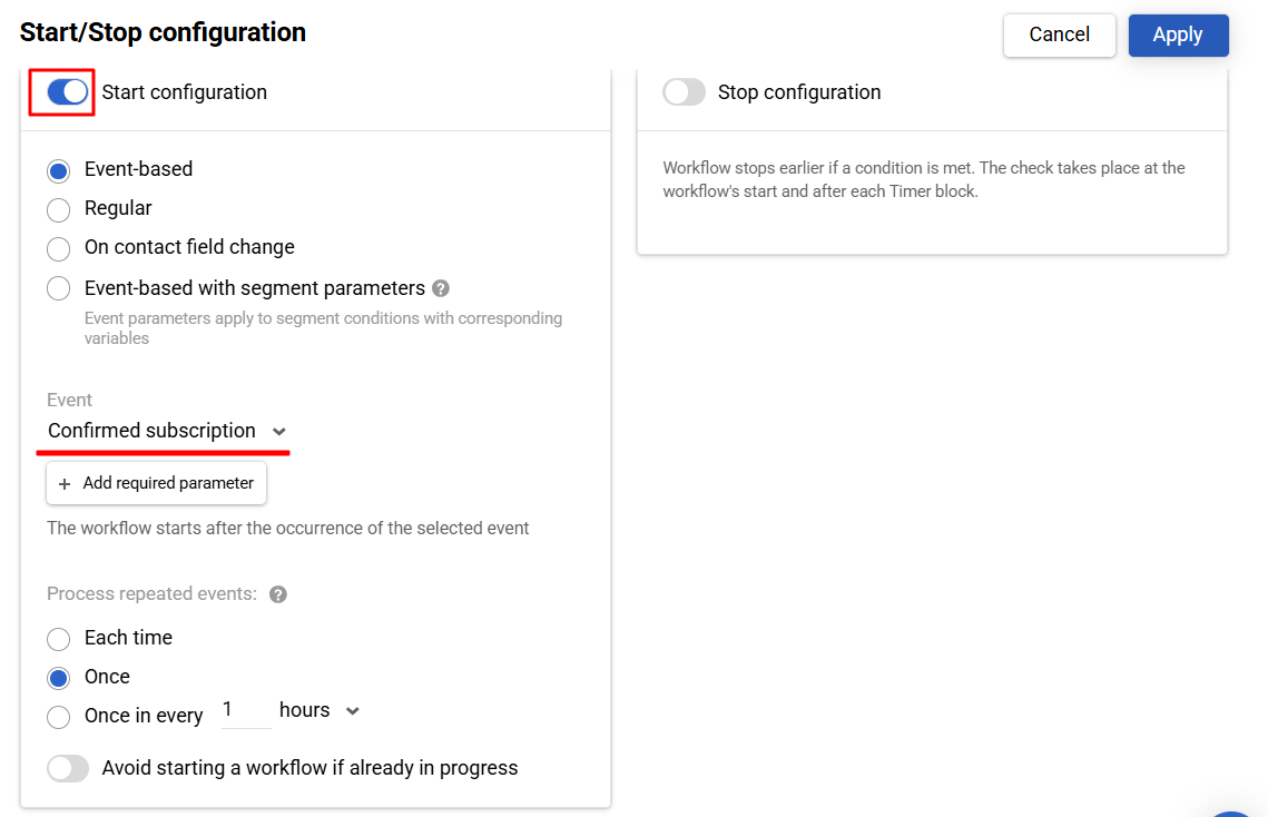 WelcomeEmail10.png Start configuration