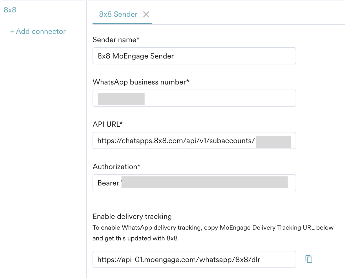 Whatsapp Sender Configuration on MoEngage