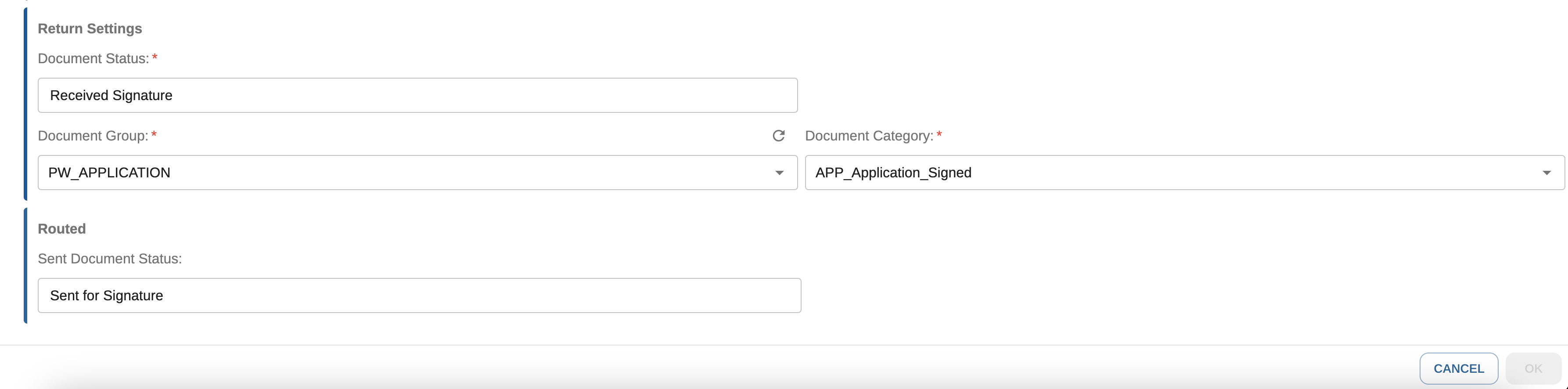 Adobe Sign agreement settings in Velosimo Admin
