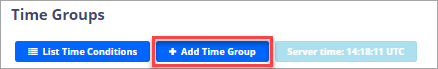 Screenshot of the **+ Add Time Group** button