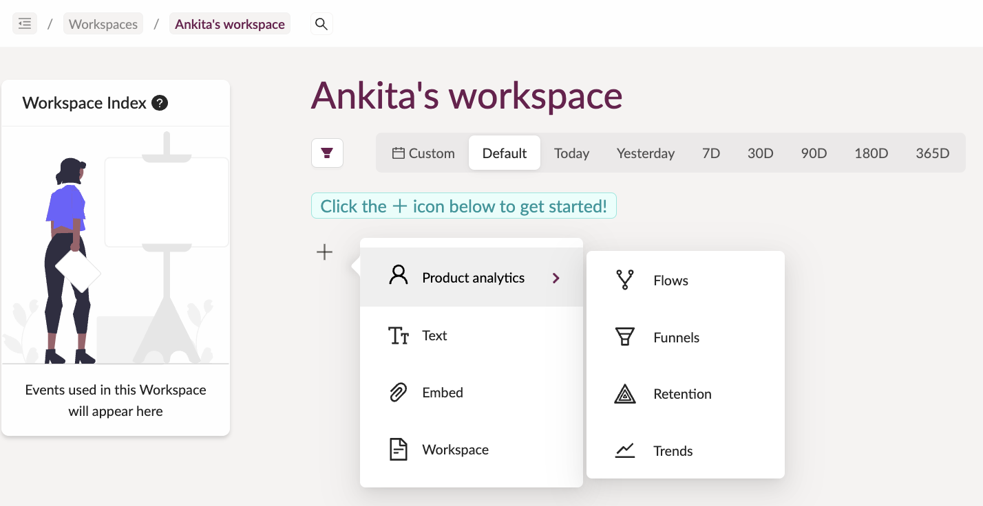 Select the type of block to add to your workspace