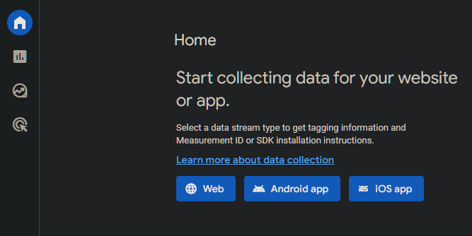 Google Analytics Home