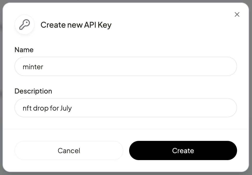 Create API Key