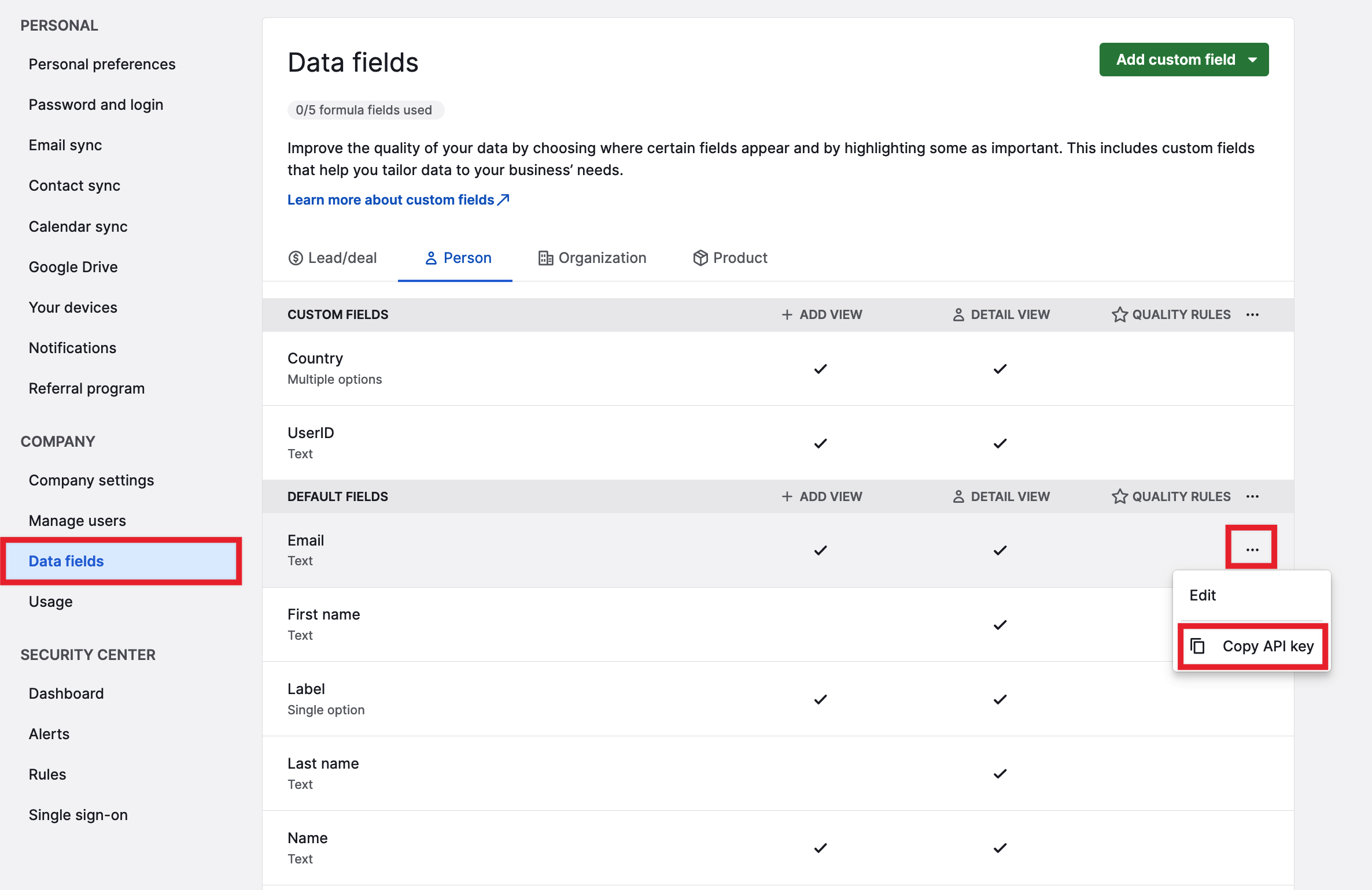 Assign custom fields – Documentation –