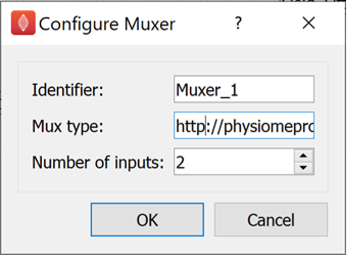 Figure 3. Correct parameter settings for the _Muxer_ step configuration
