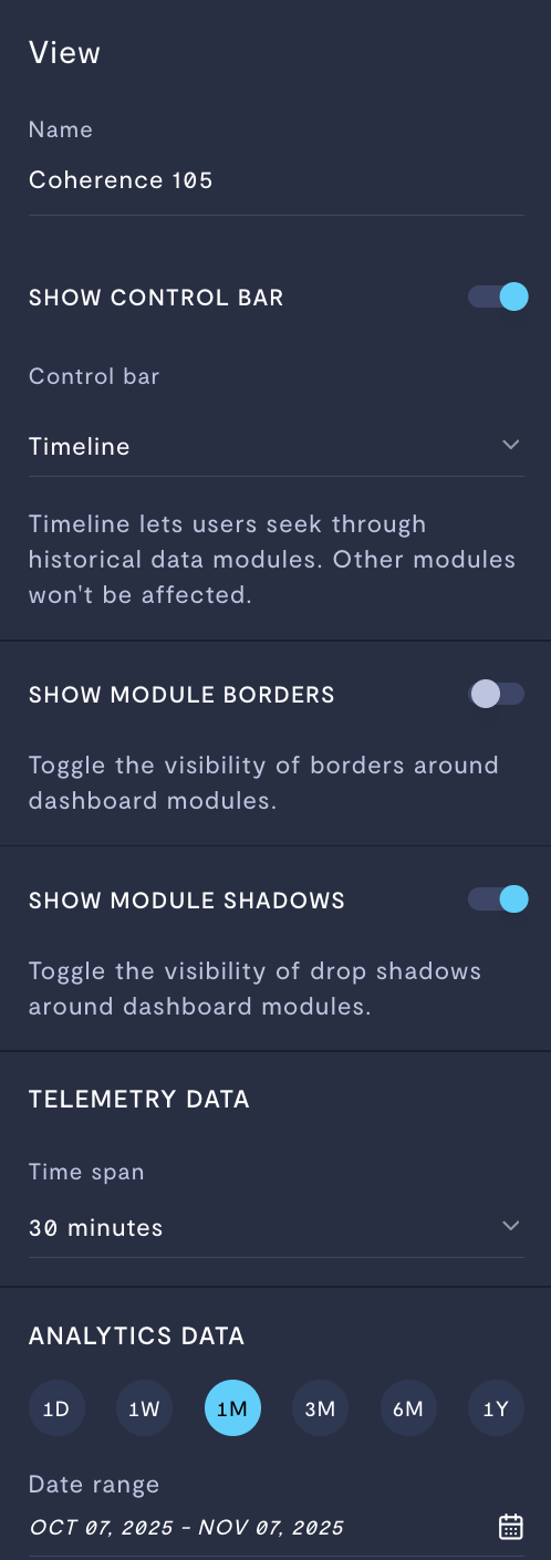Configuring your view.