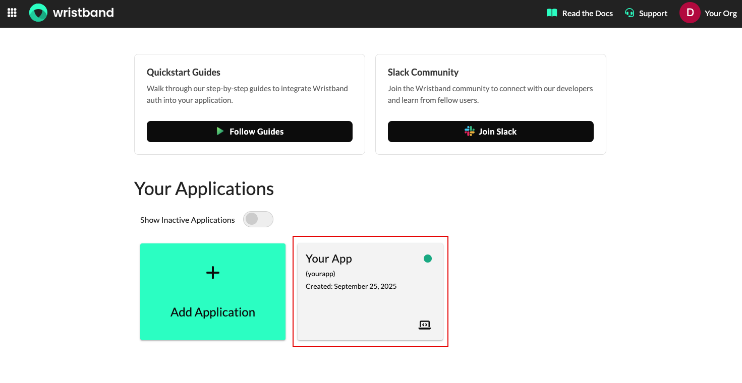 Select application