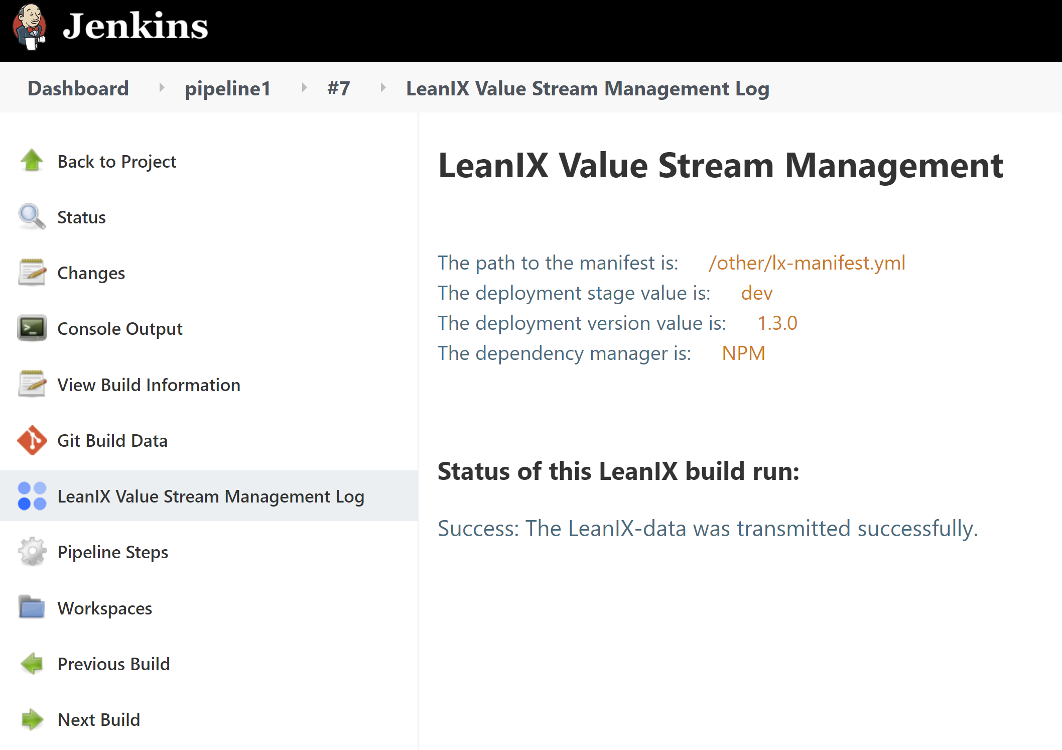 Logs of the LeanIX MI Plugin