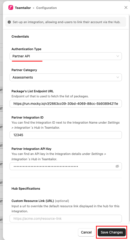 Teamtailor Configuration model