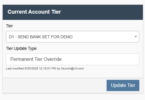 Tier Update Type