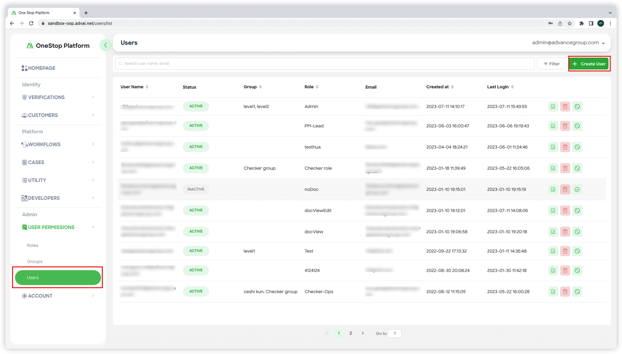 Figure 1 - User Page