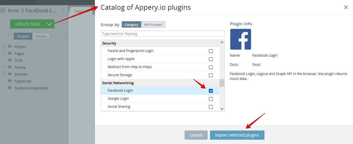 Ionic Facebook Login