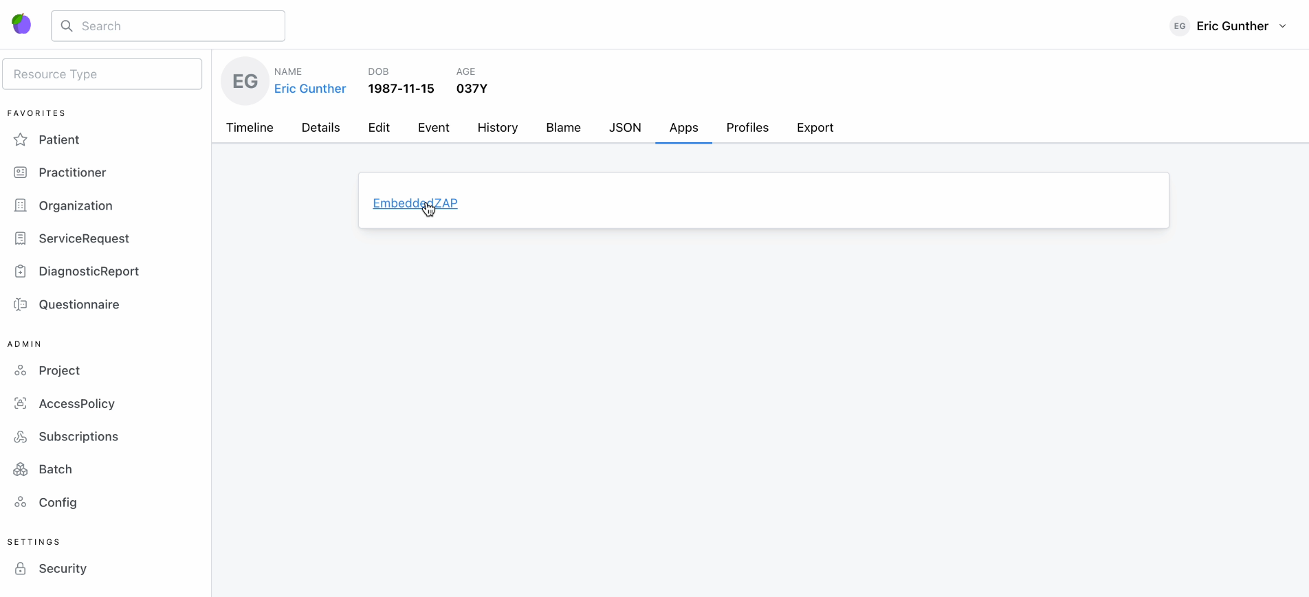Medplum SMART on FHIR App Launch