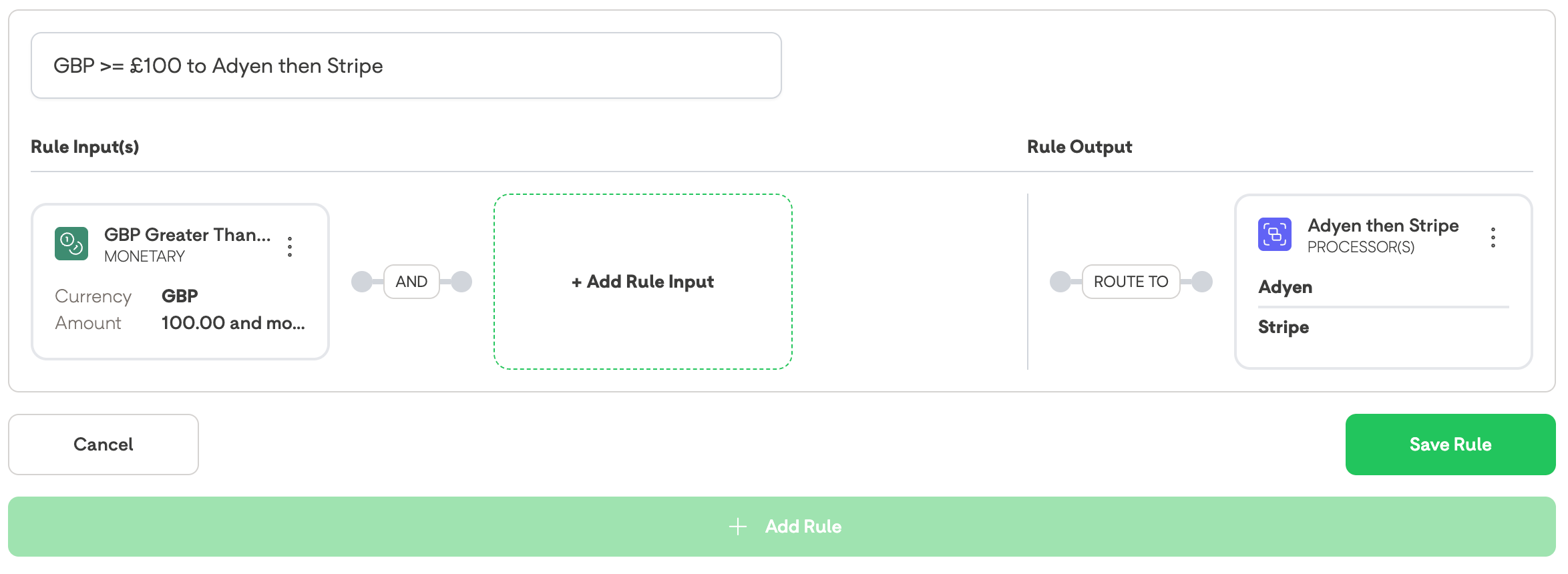 Finalised Rule, Ready to be Saved
