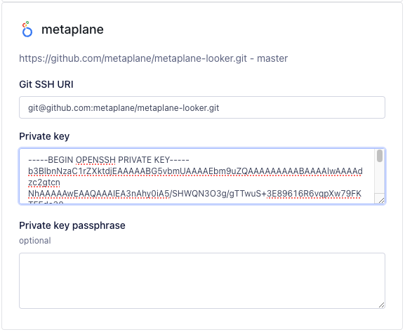 metaplane git credentials