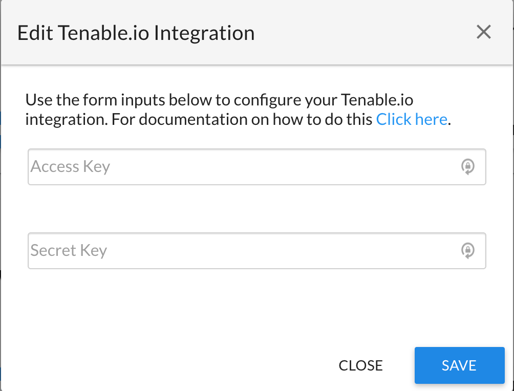 Tenable Integration Form