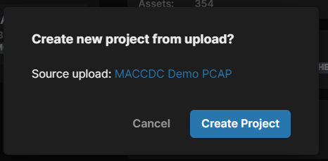 Create Project from Upload