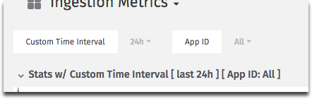 Grafana menu to select a time interval