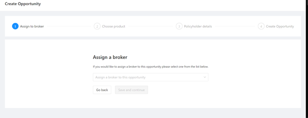 Assign broker screen for Insurer users