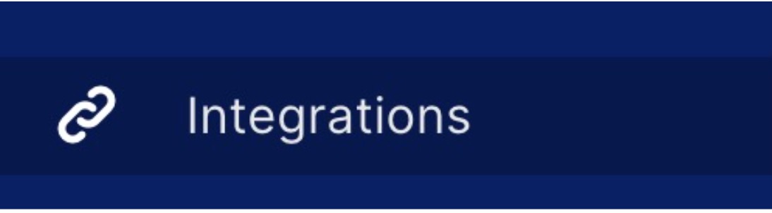 Integrations menu in Appspace