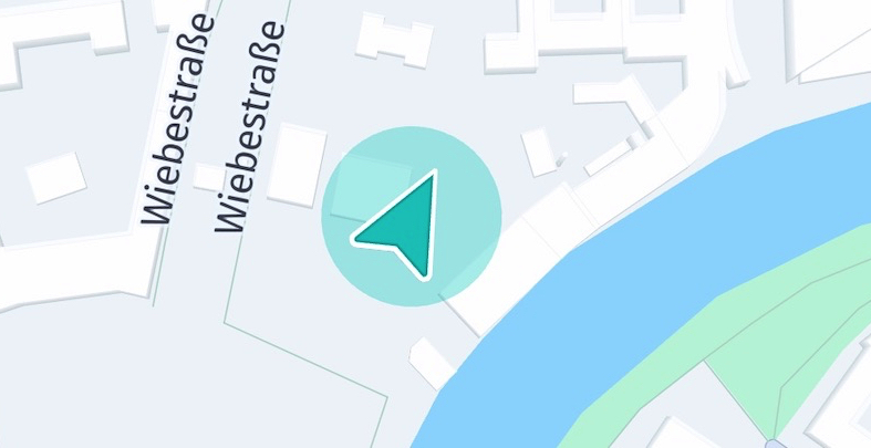 A location indicator for navigation use case.