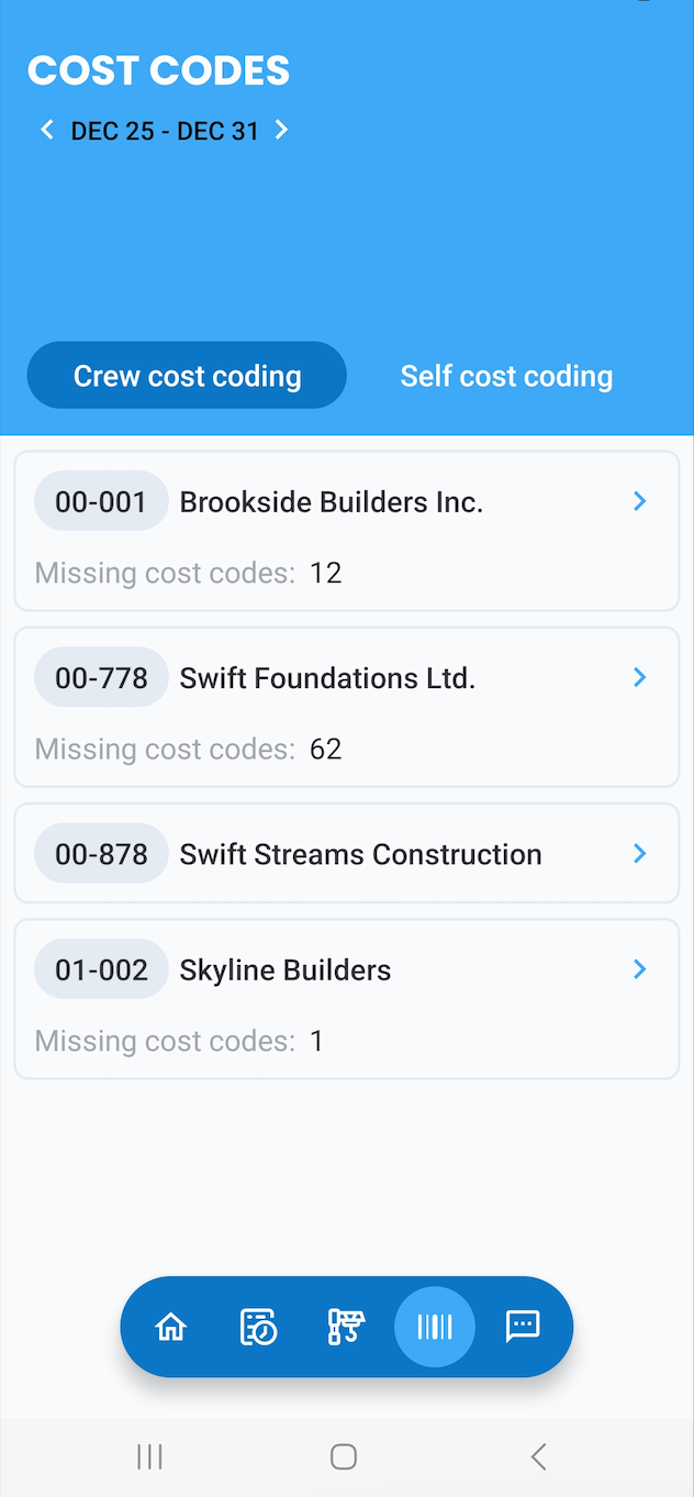 Cost coding