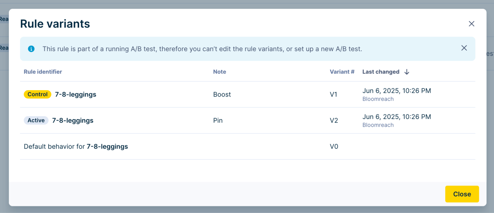 system incorrectly doesn’t mark V0 as Active in the variant dialog