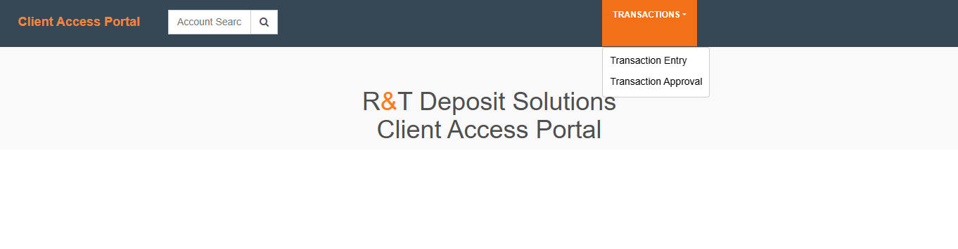 Select Transaction Entry