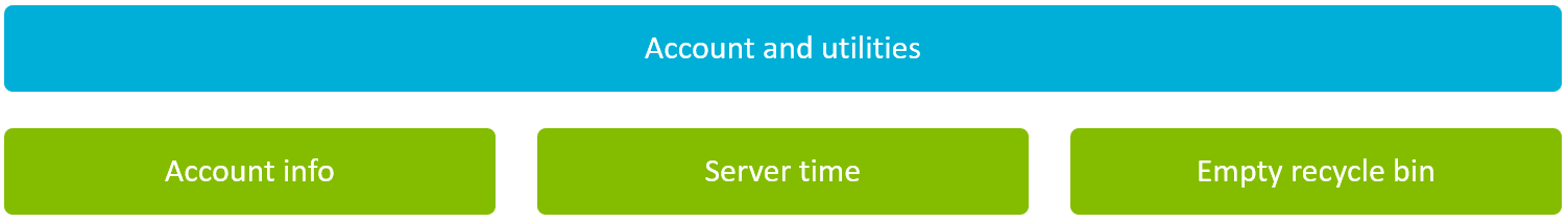 "Accounts and utilities" functionality