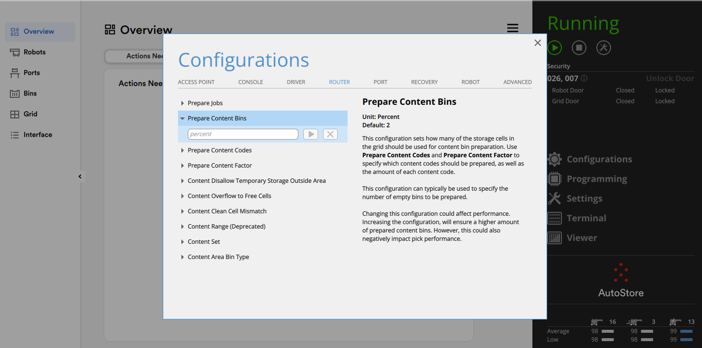 Prepare Content Bins.