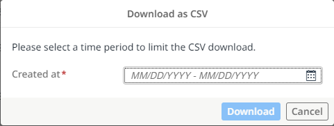 Download as CSV