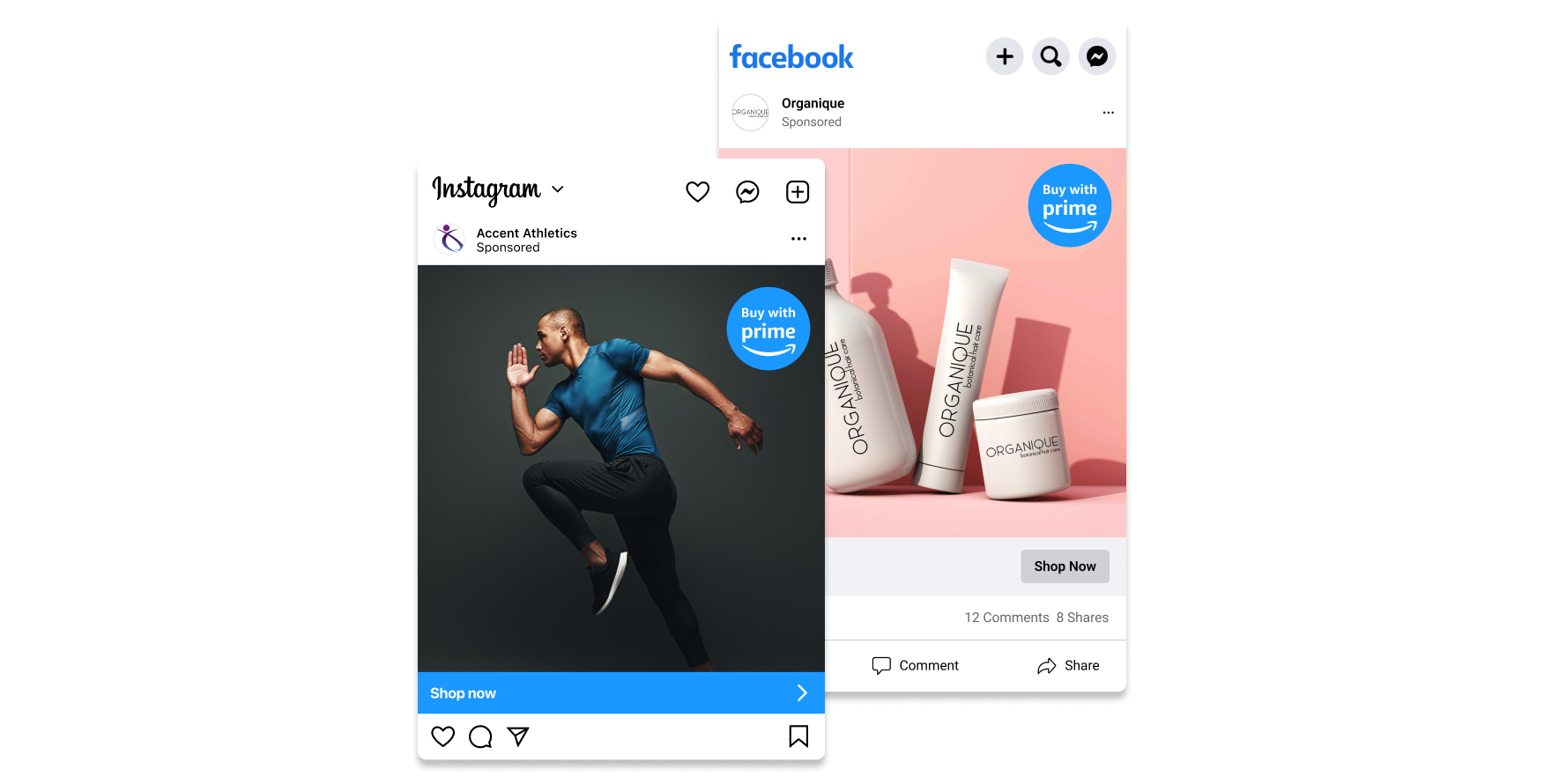 Social Ads for Buy with Prime example