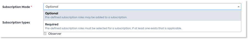 Choosing Subscription Mode 