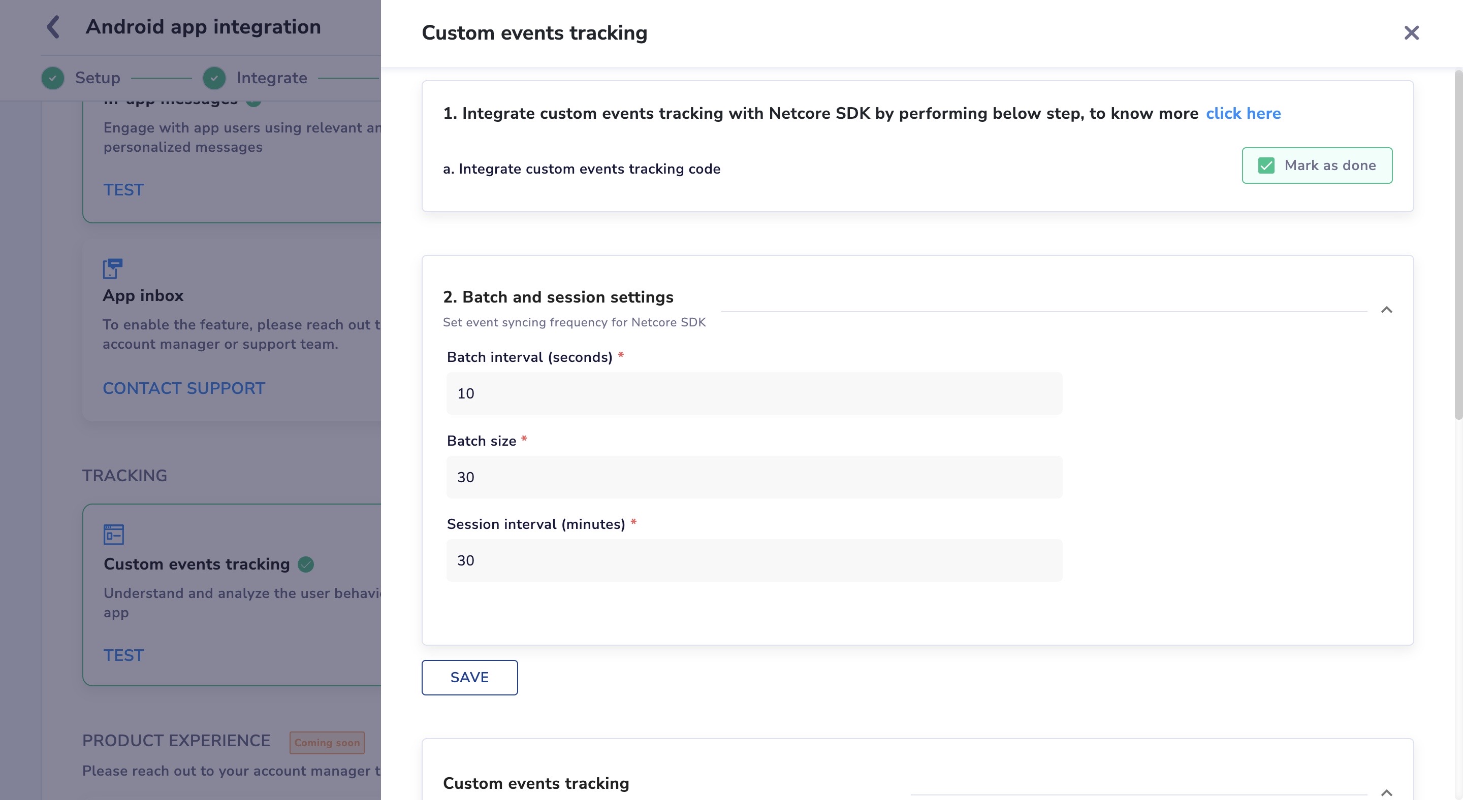 Custom Event Track