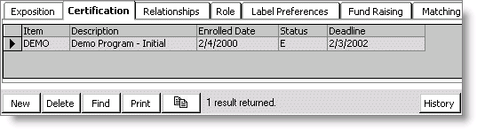From Customers, select Manage customers, find customer record, and select Certification tab