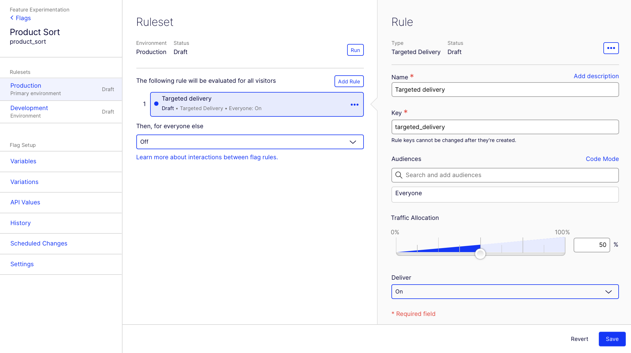 Targeted Delivery rule configuration