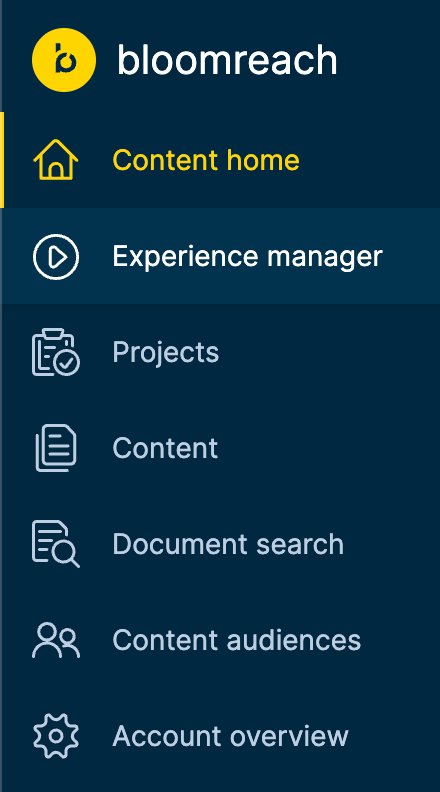 Content apps in left navigation