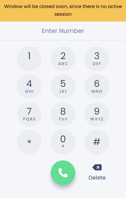 WebRTC Softphone warning message before closure